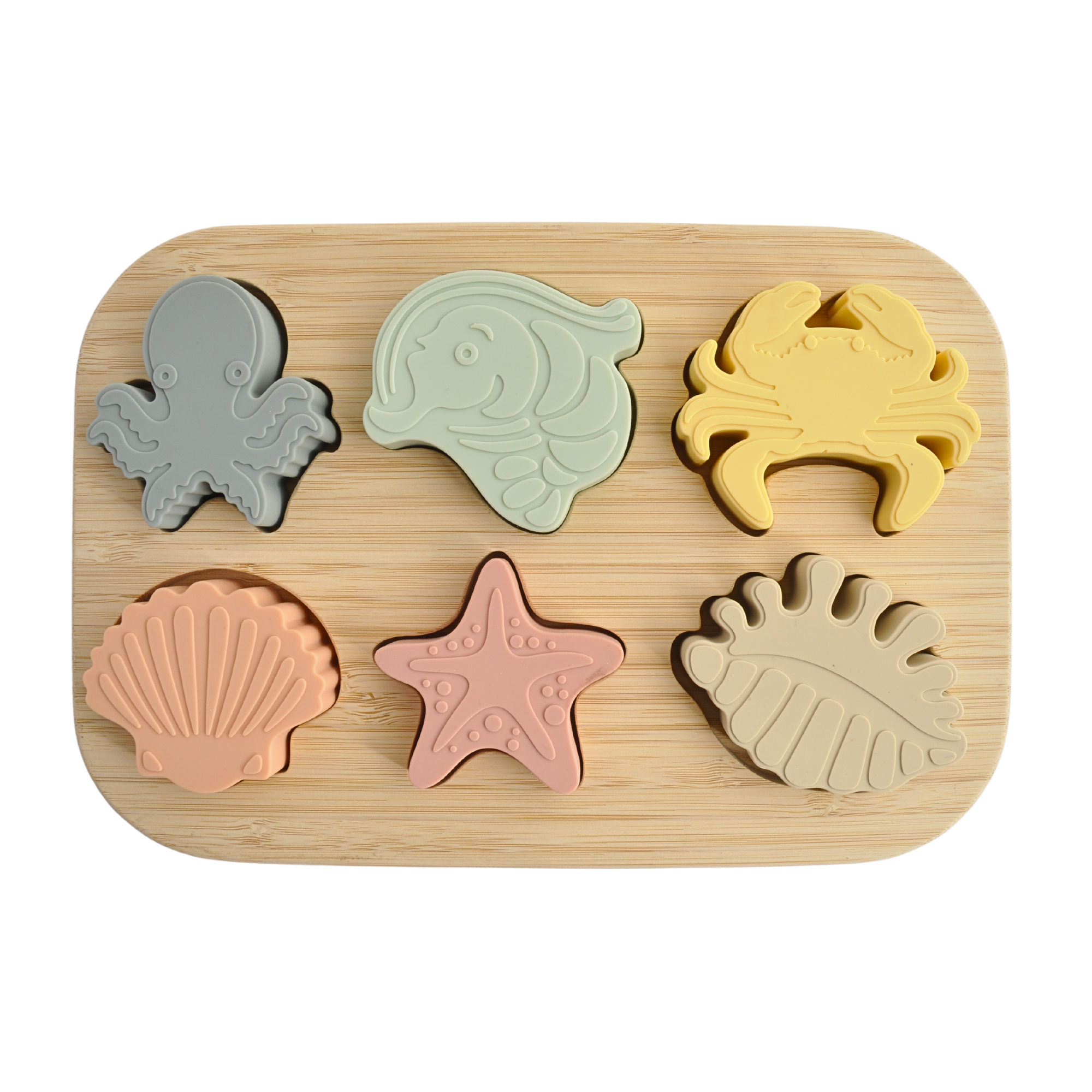 Baby Bamboo & Silicone Puzzle - Seaside